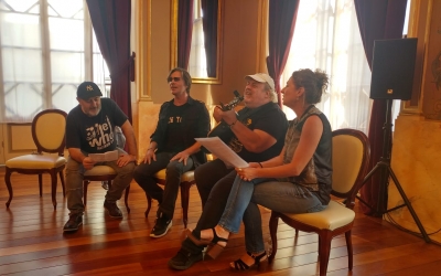 D'esquerra a dreta, Papell, Vidal, Llongue i Llaràs | Ràdio Sabadell